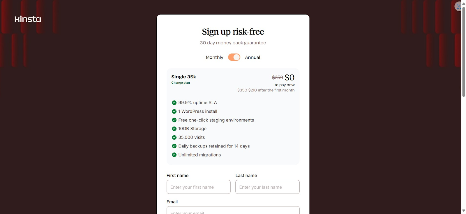 2Kinsta WordPress hosting