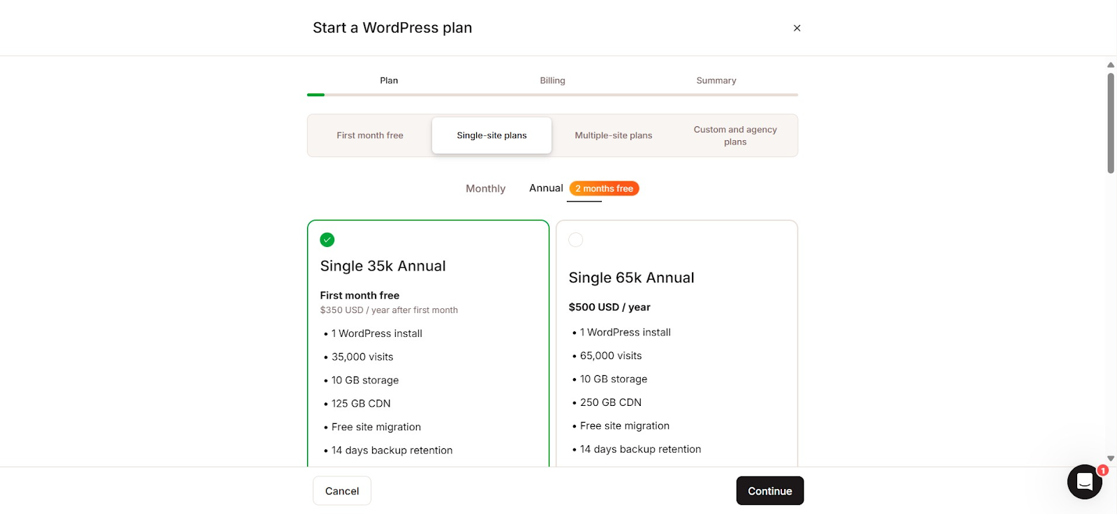 2Kinsta WordPress hosting