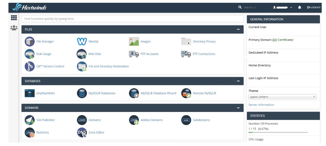 1Hostwinds VPS