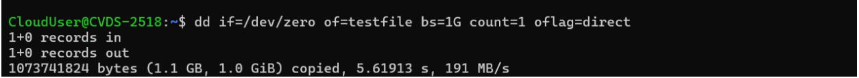 Disk Speed Test dd