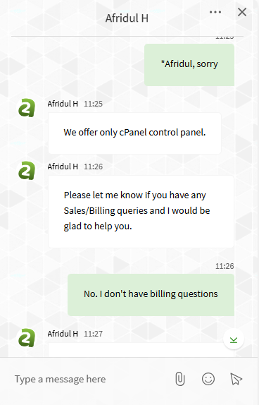 kuvakaappaus live-chat-keskustelusta