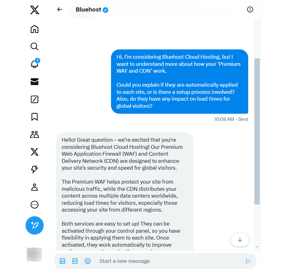 screenshot of the Twitter conversation