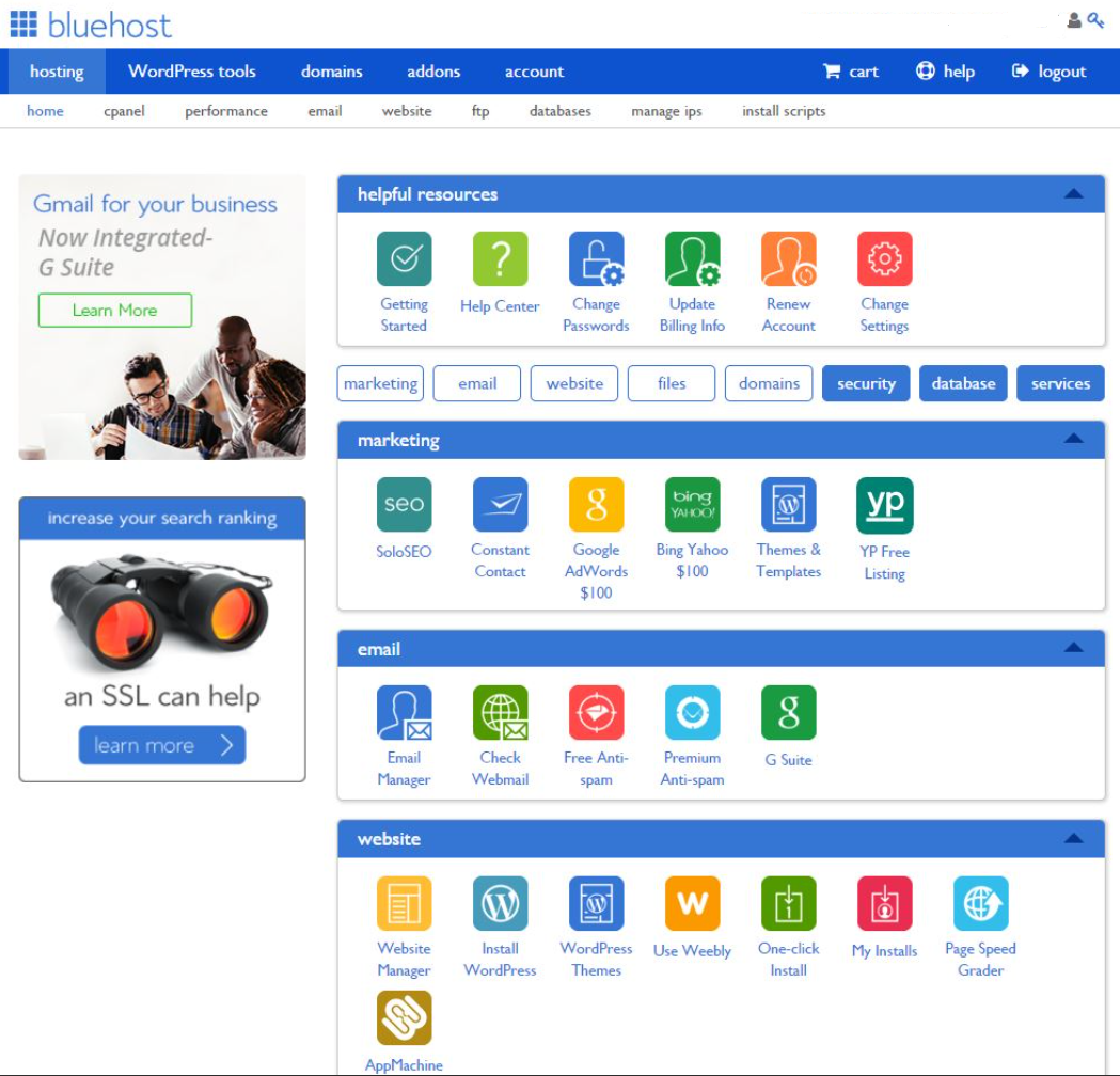 Bluehost cPanel Hosting Review