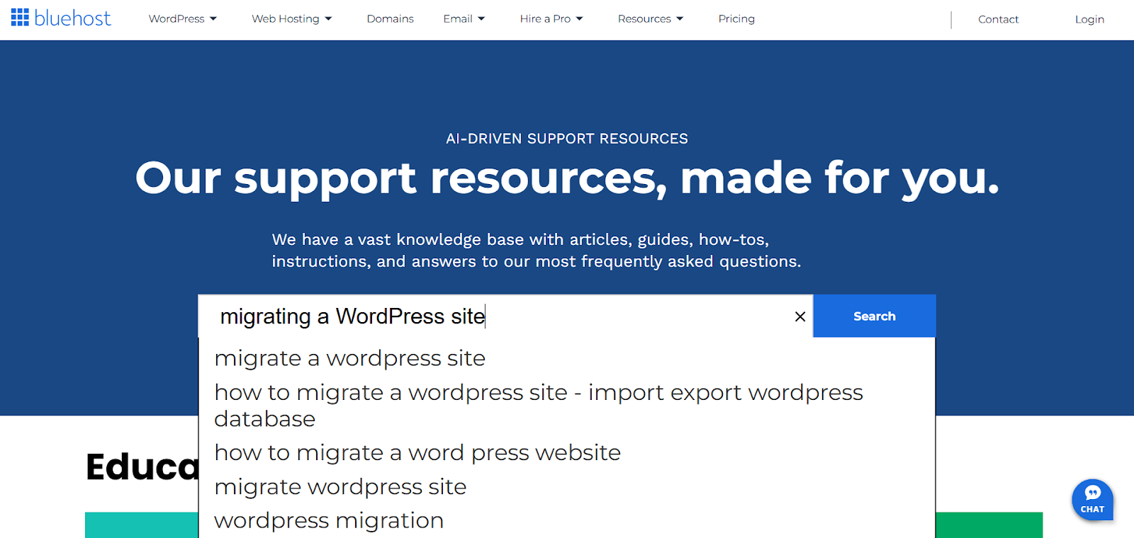 hosting compartido de Bluehost