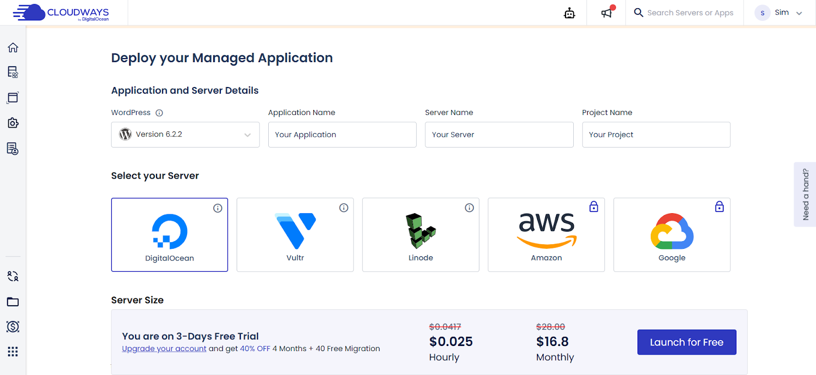 Cloudways WordPress hosting