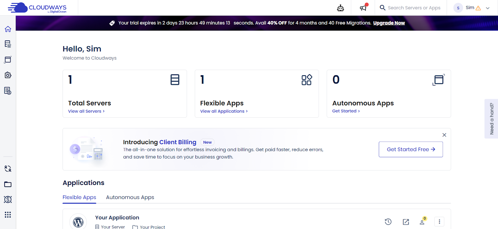 Cloudways WordPress hosting