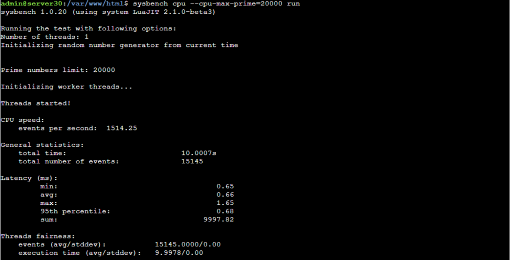 cpu benchmark webdock