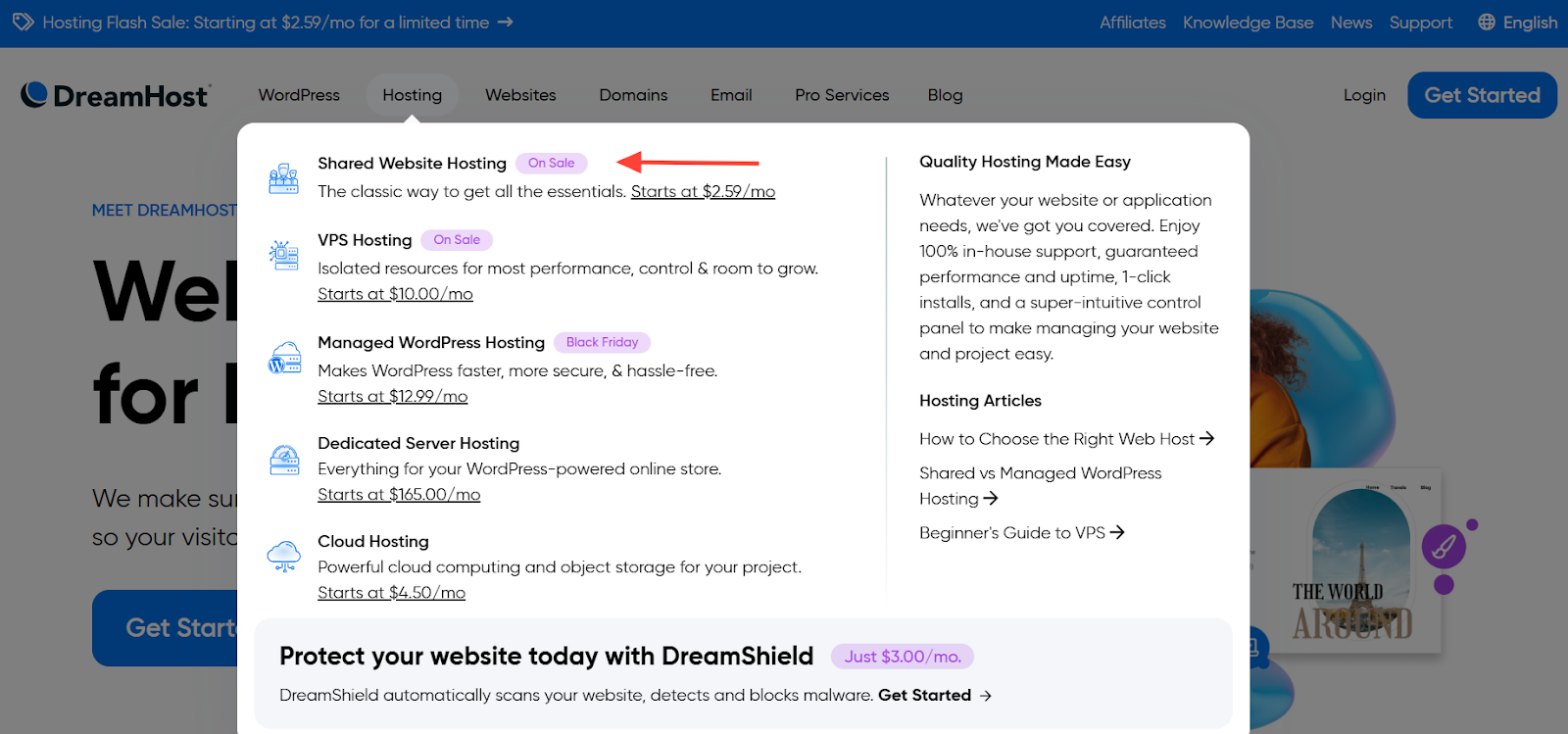 DreamHost 共享主機