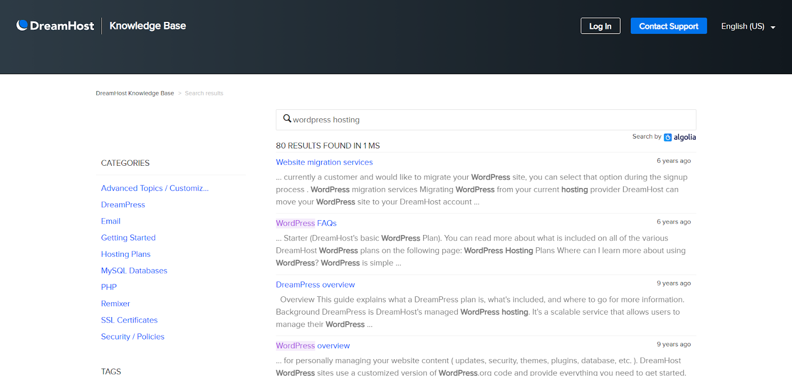 DreamHost WordPress hosting