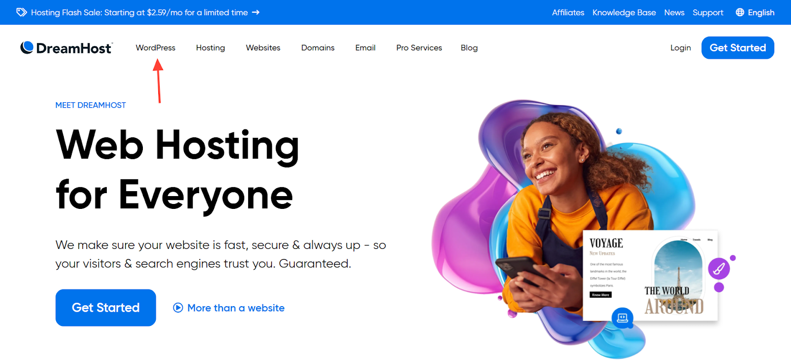 DreamHost WordPress hosting
