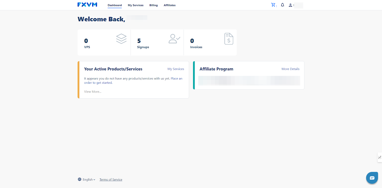 screenshot of the client area