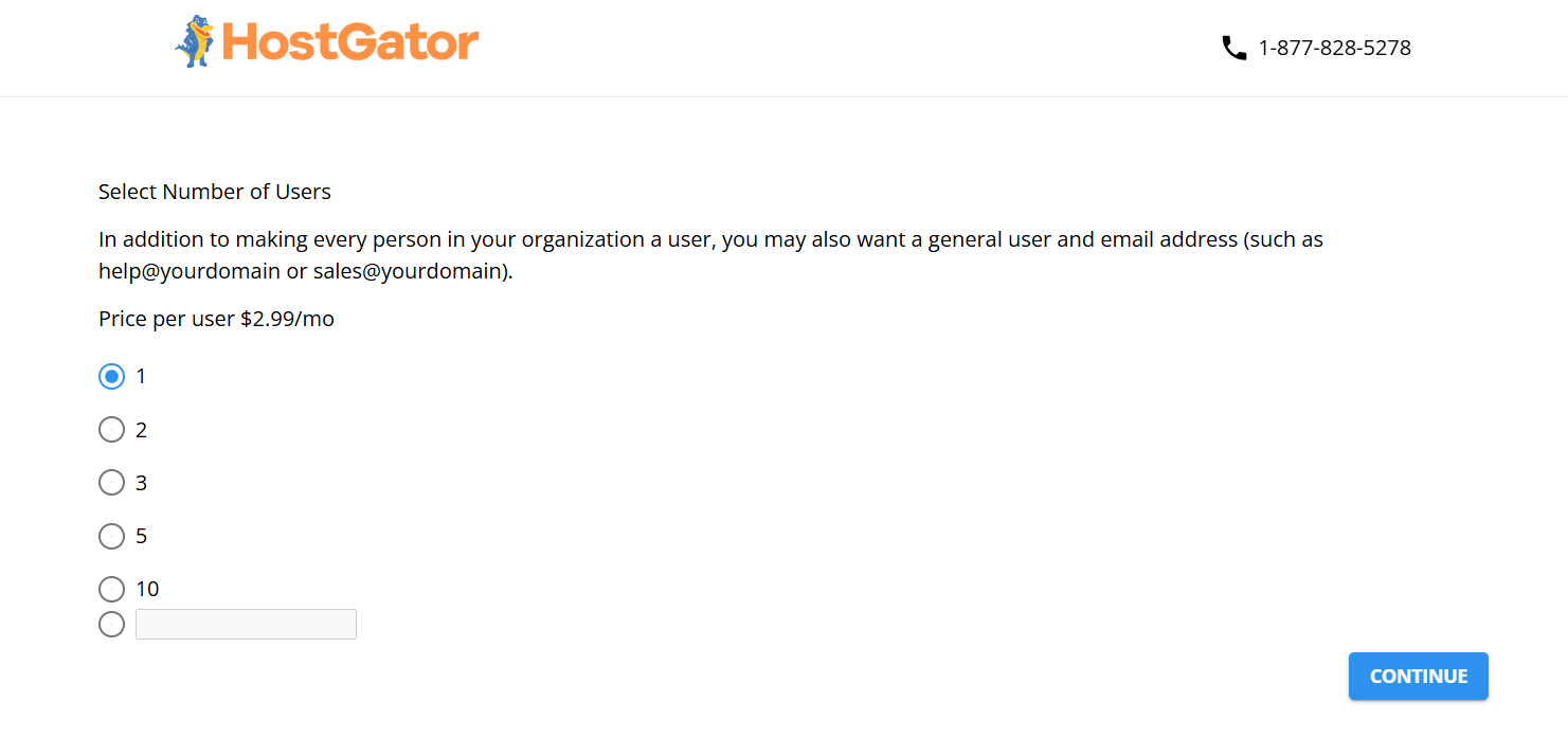 screenshot of selecting a number of users