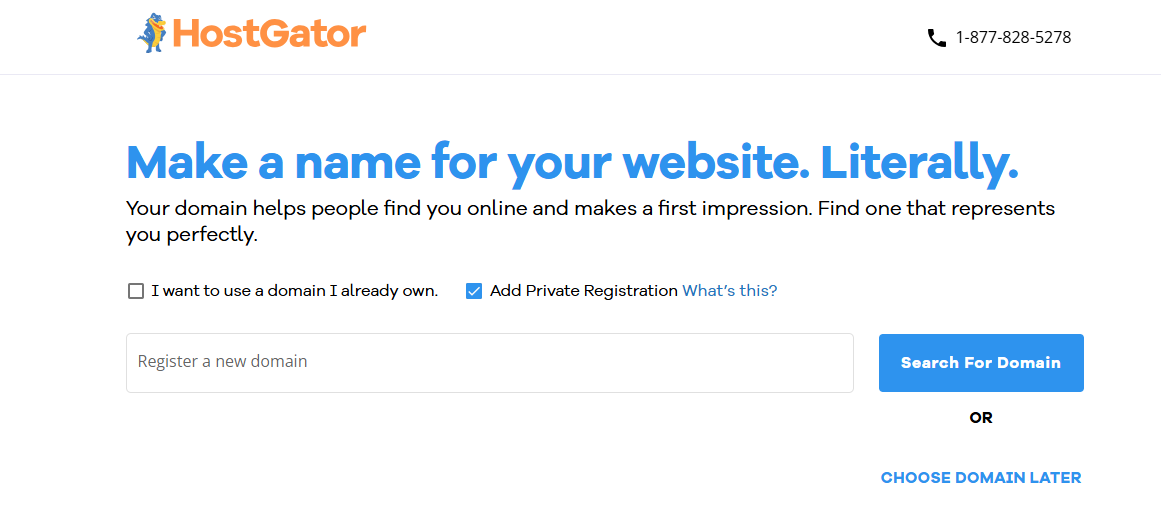 screenshot of a domain configuration