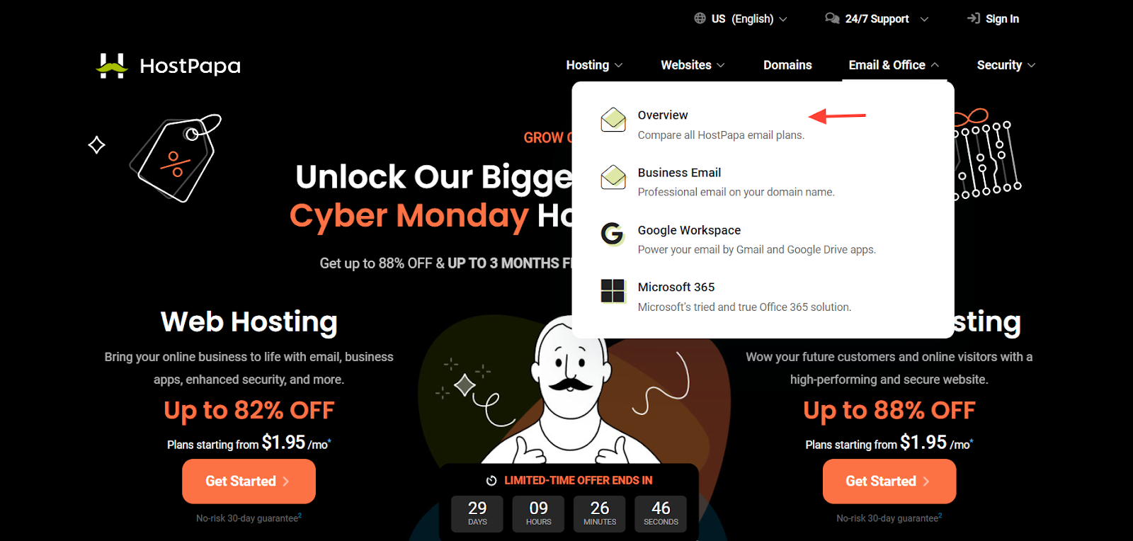 screenshot of the Overview button