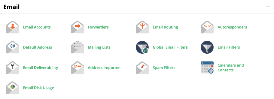 screenshot of the Email tab
