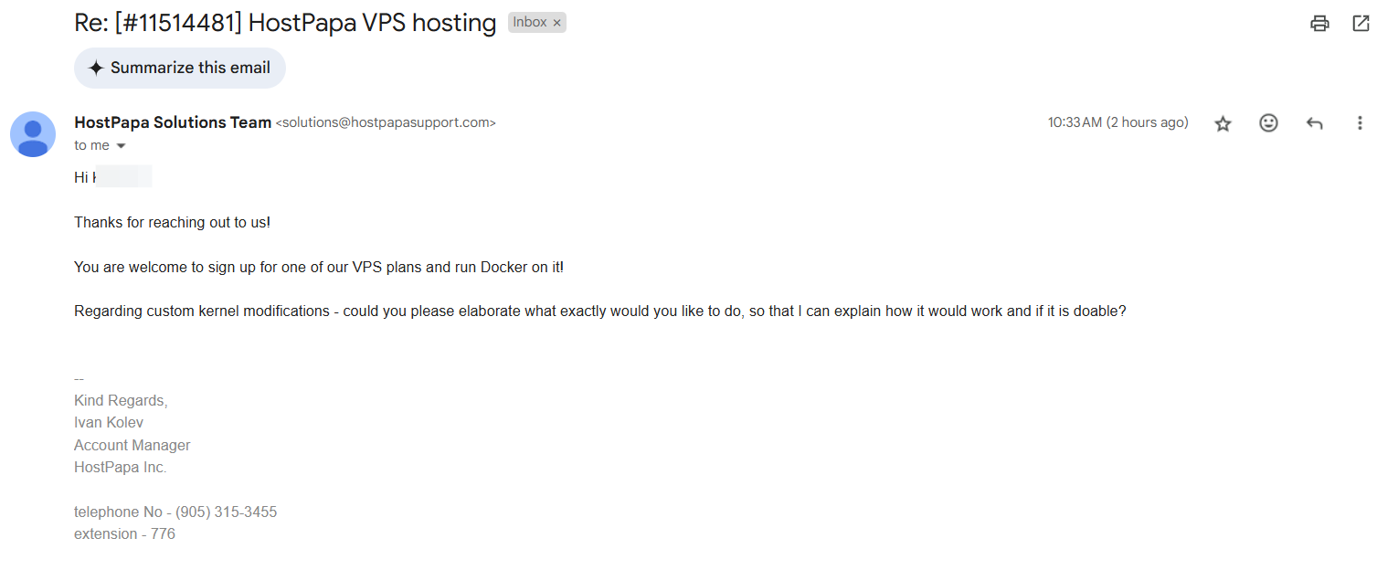 HostPapa VPS