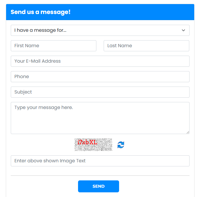 screenshot of the Ticket form