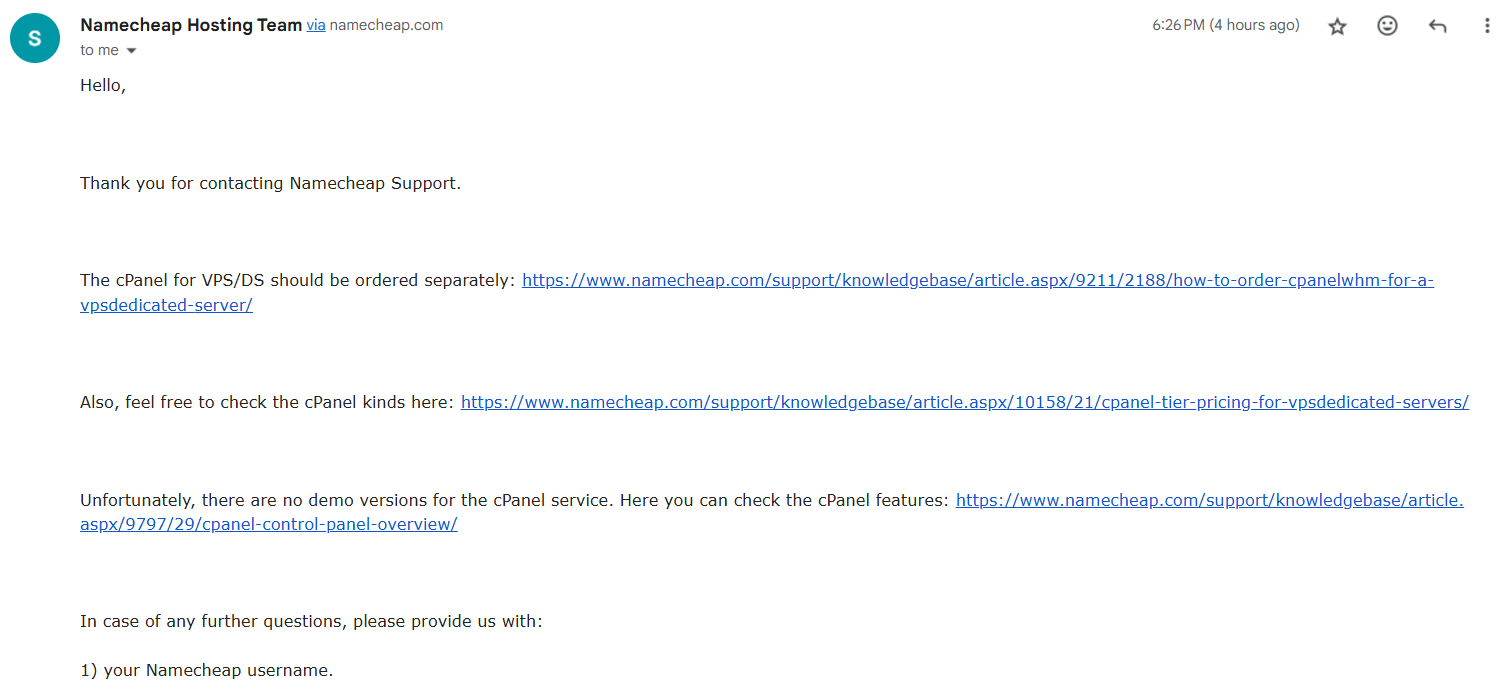 Namecheap Dedicated Server