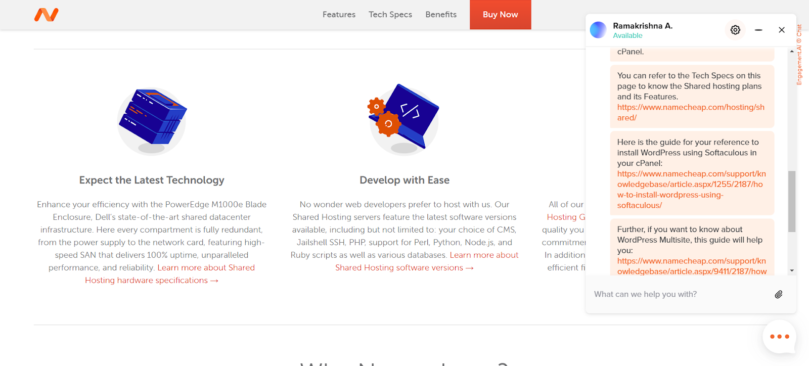 Namecheap shared hosting