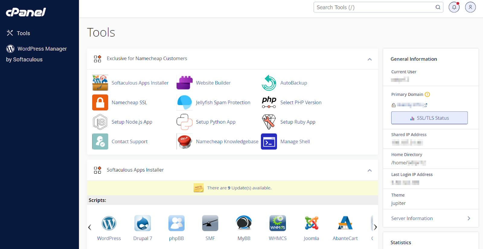 Namecheap shared hosting