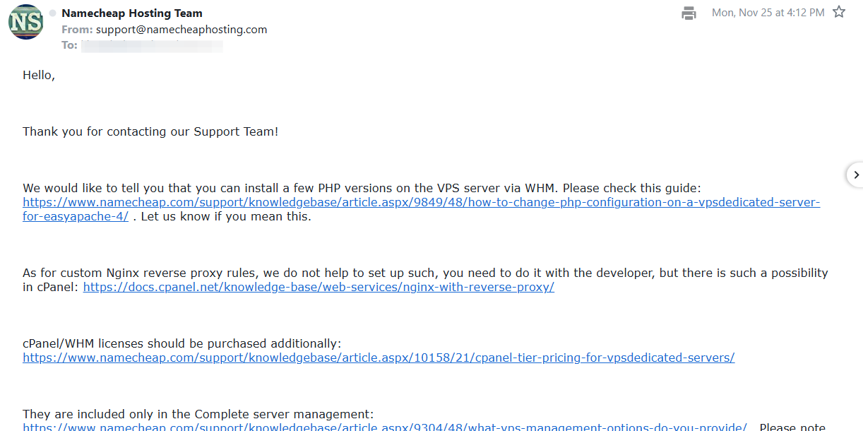 Namecheap VPS