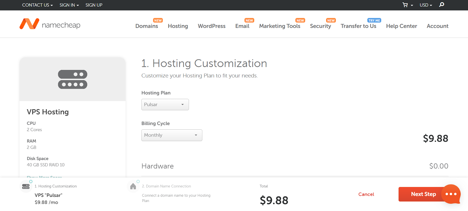 Namecheap VPS