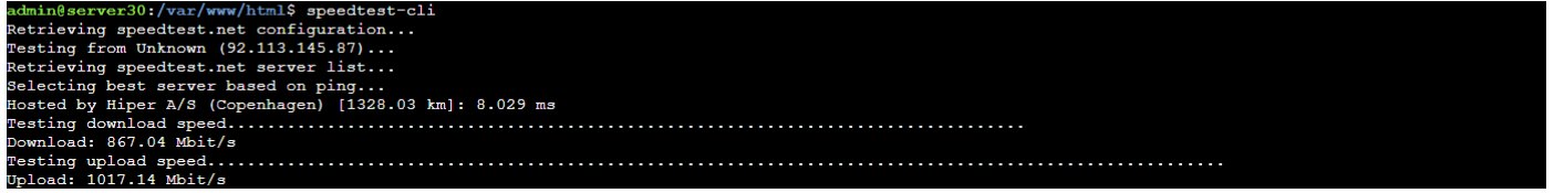 network speed test