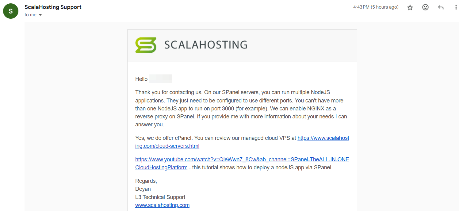 ScalaHosting VPS