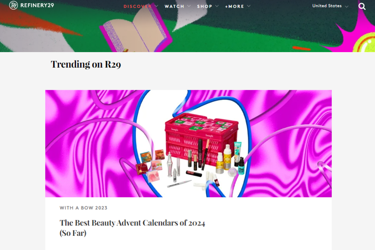 Refinery29 Website Screenshot