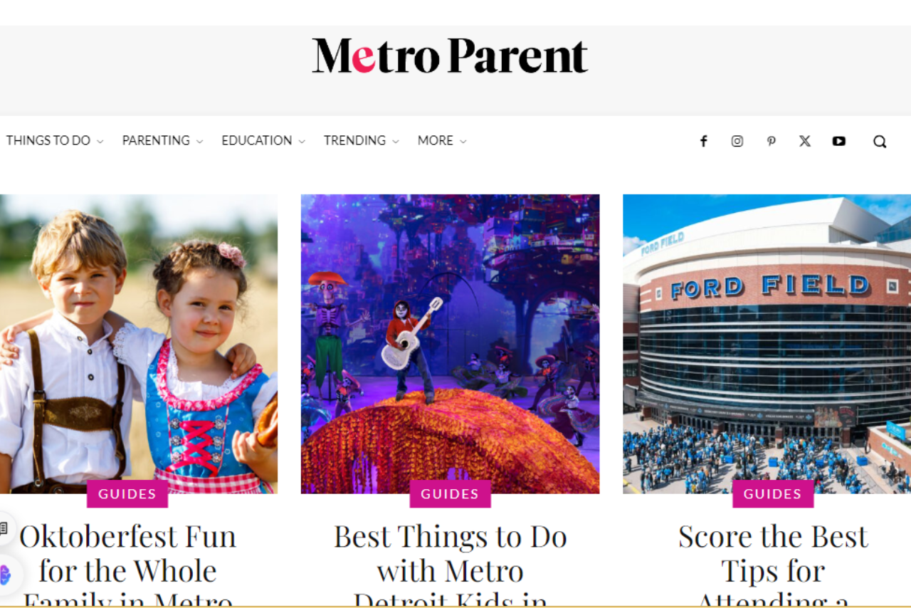 Metro Parent Website Screenshot