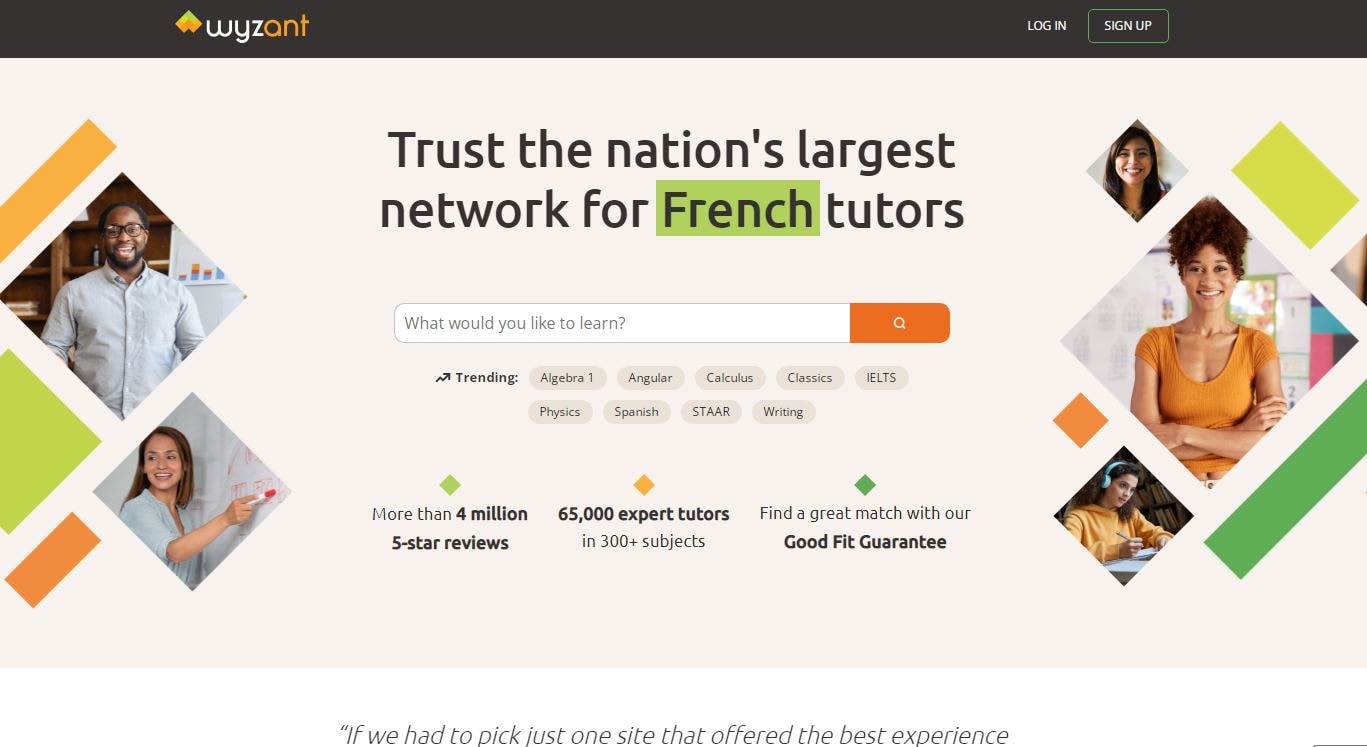 Wyzant website