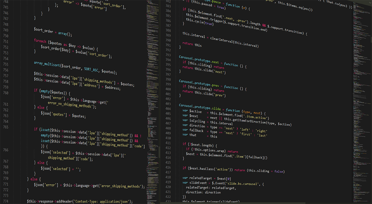 A code fragment showing the groundwork of mobile app development 