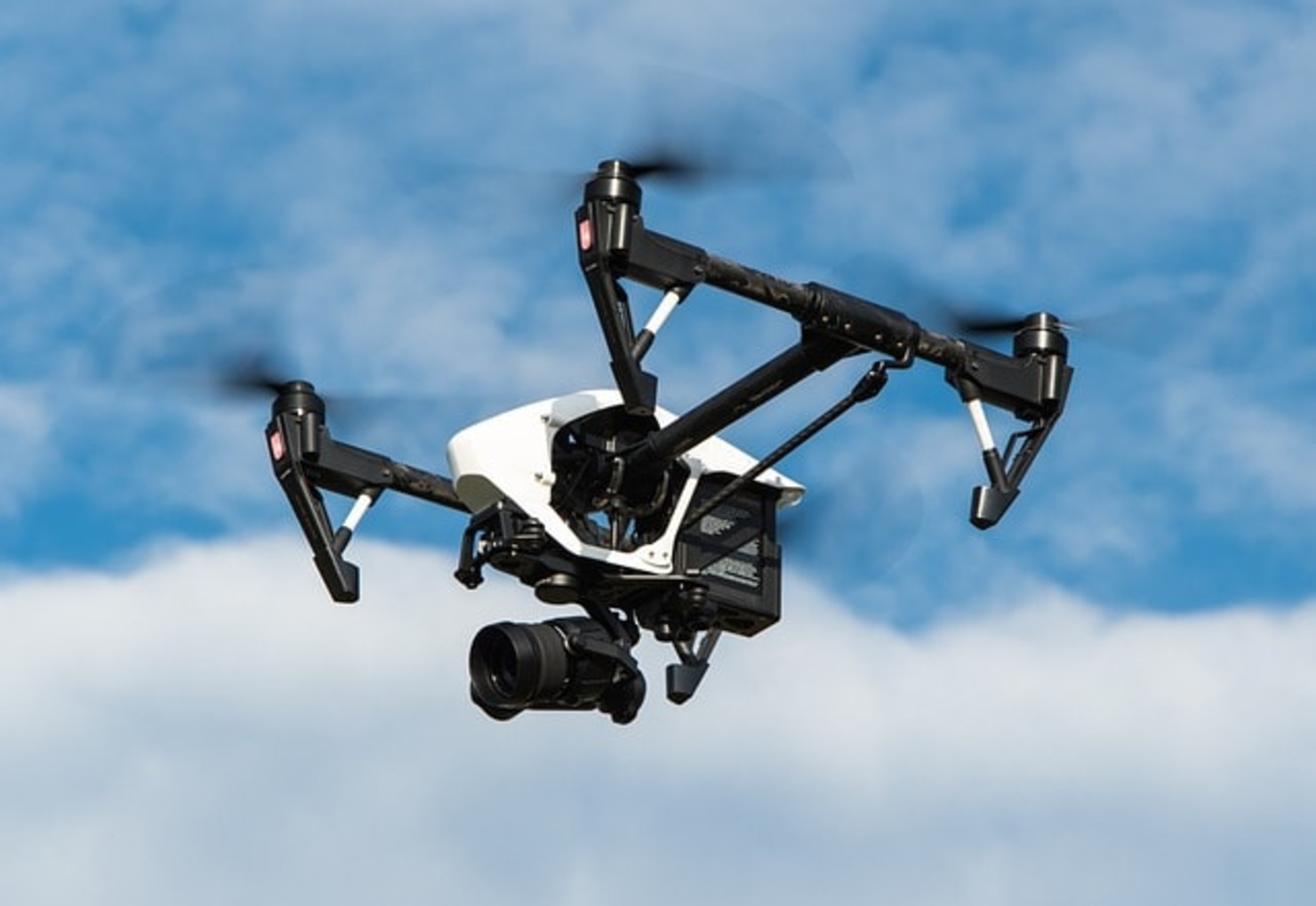 A drone flying