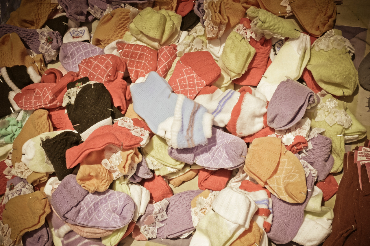 A pile of old socks.
