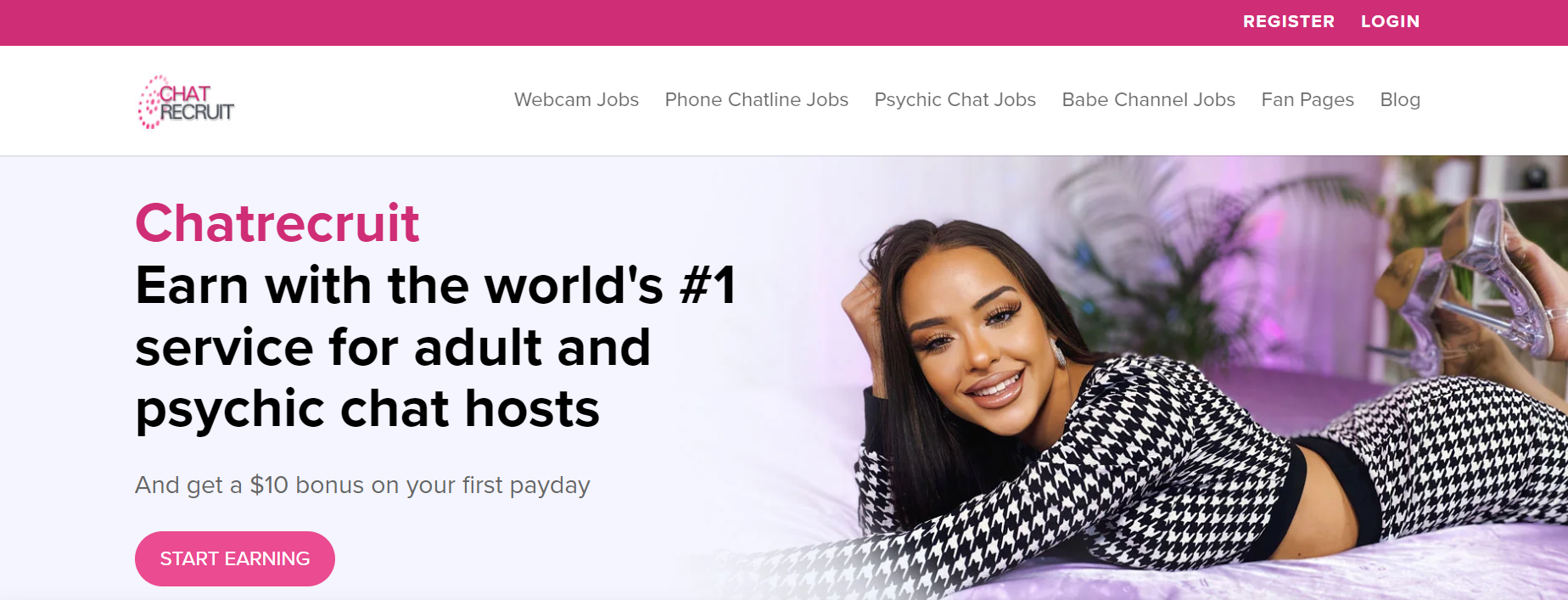 Chat Recruit homepage.