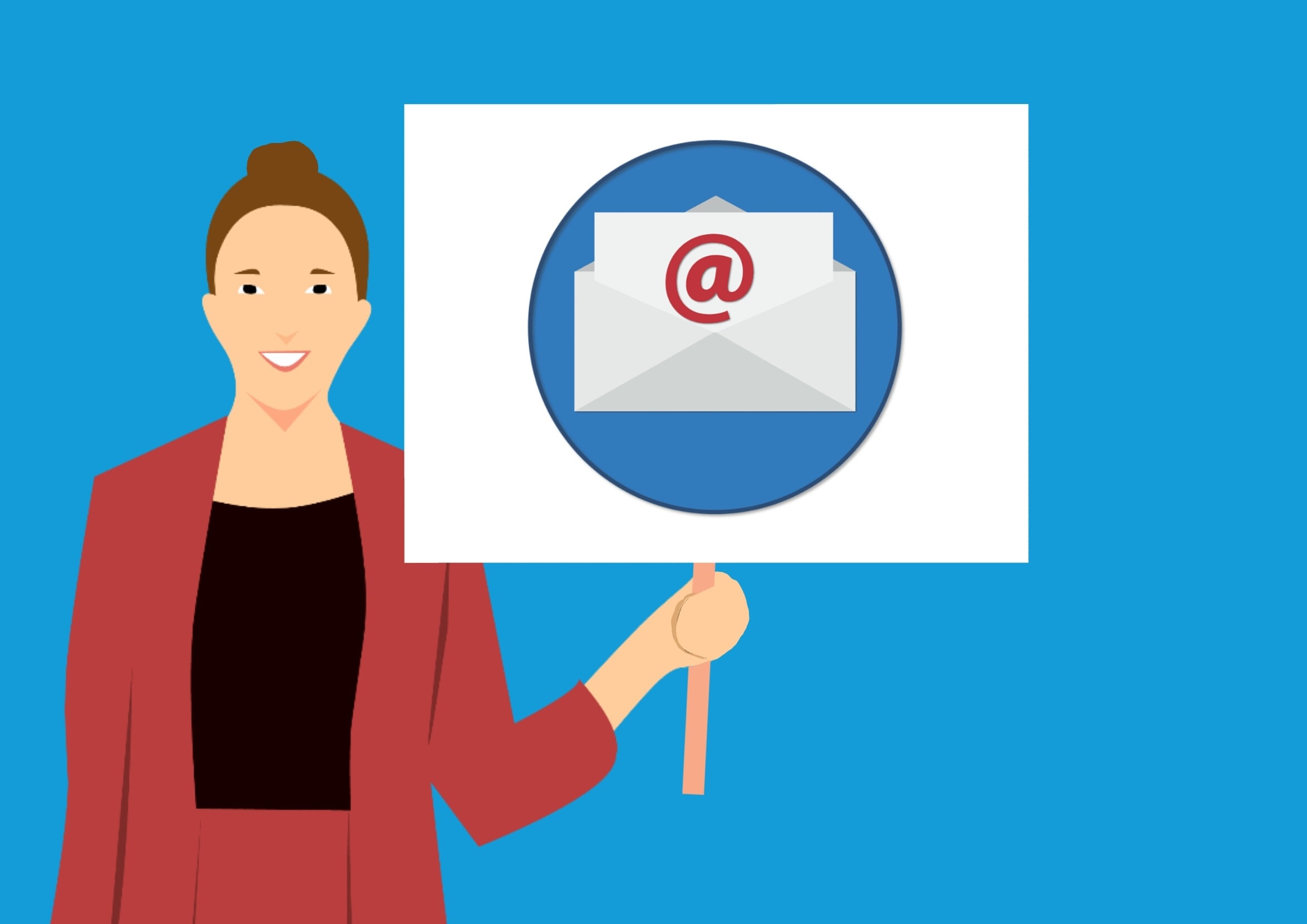 Email marketing placard.