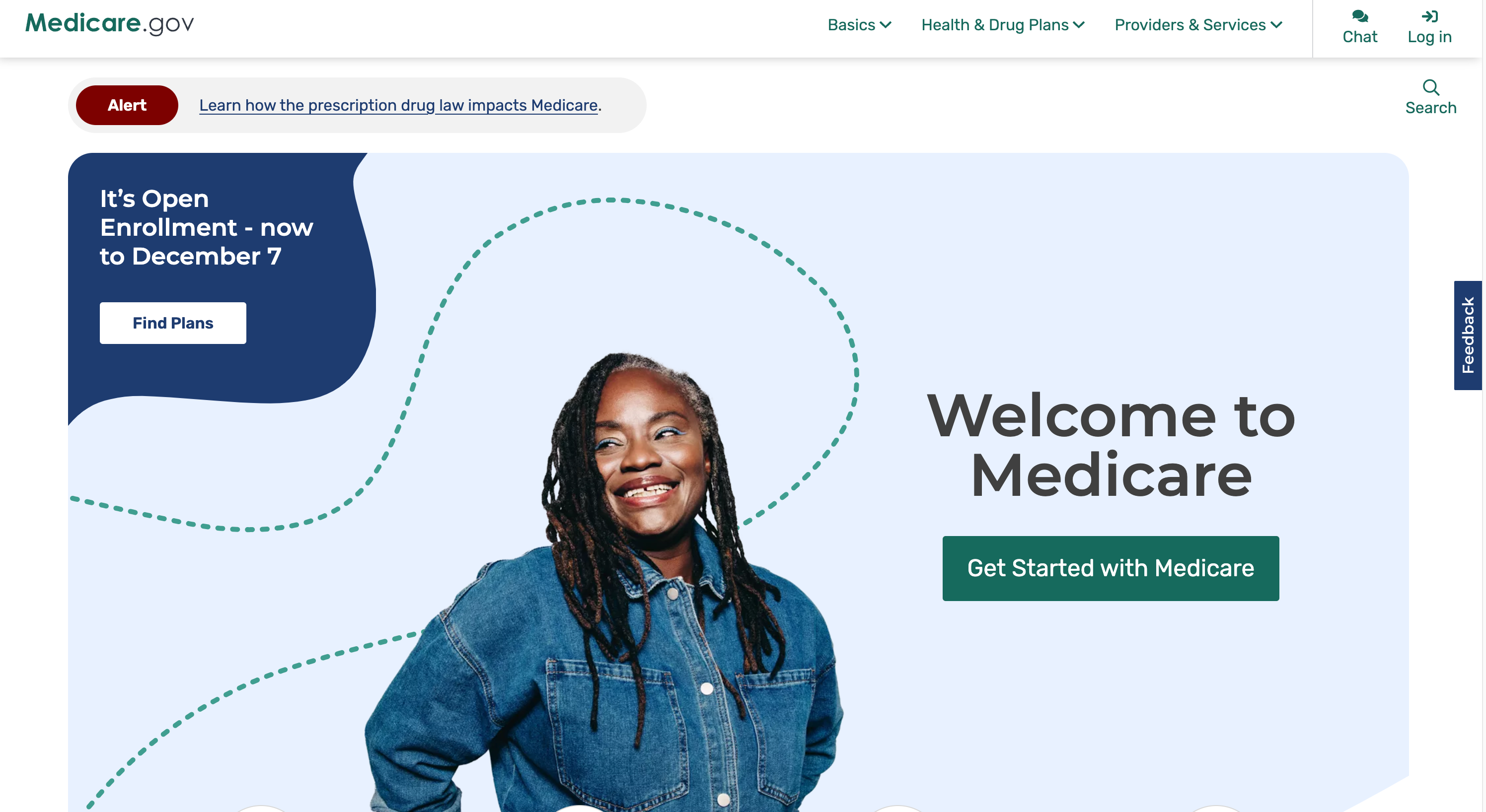 Medicare's homepage