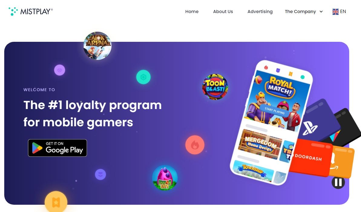 Mistplay website homepage