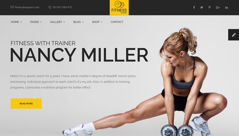 Nancy Miller personal trainer website