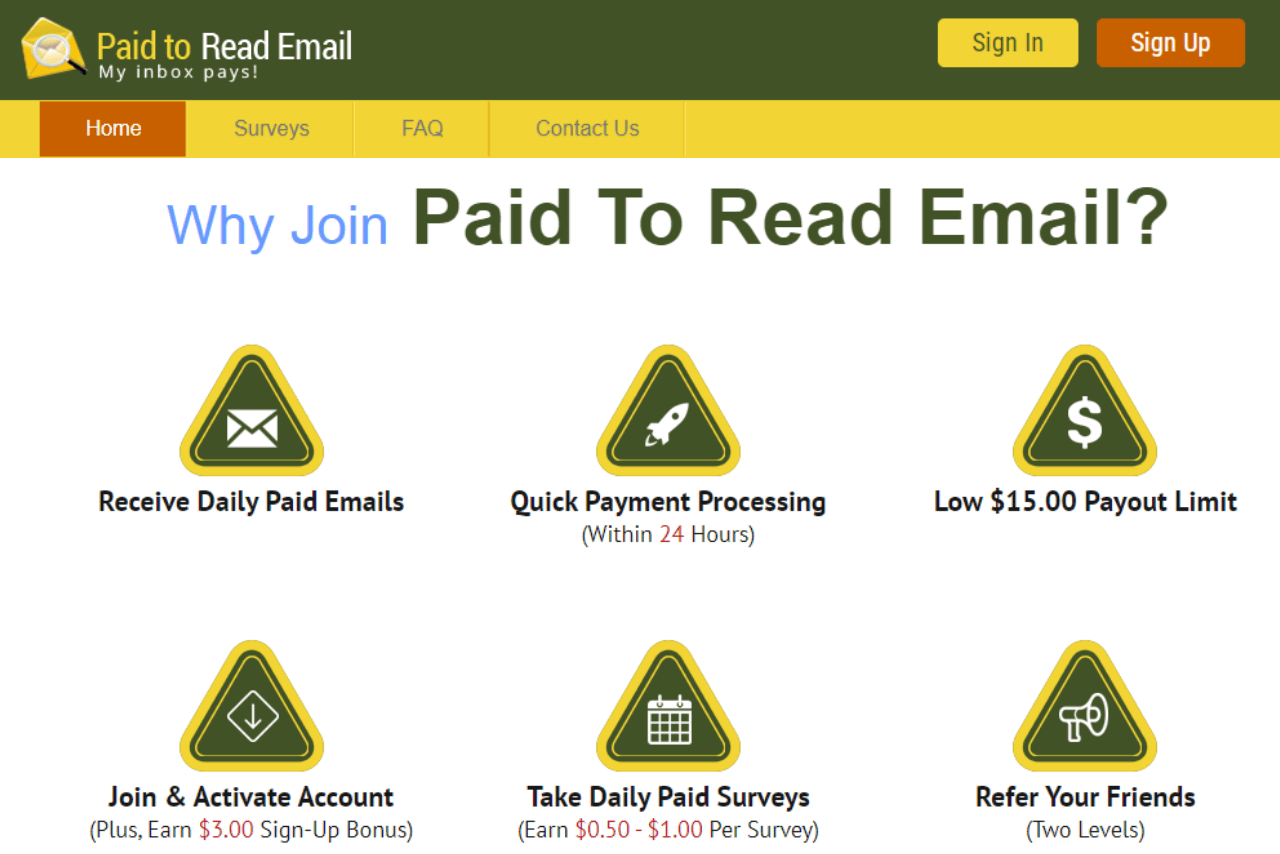 Paid to Read Email Website