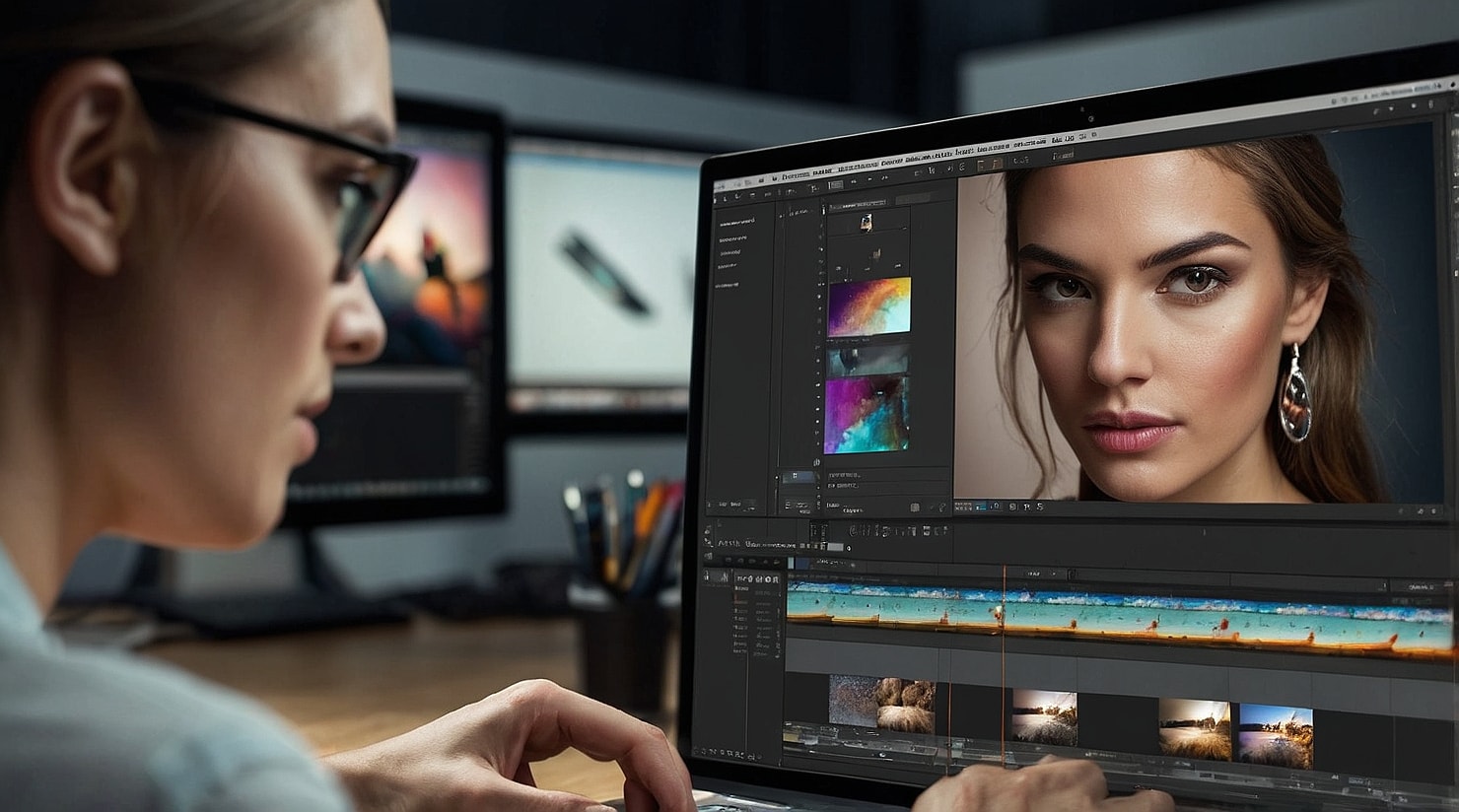 Photo editing with AI software