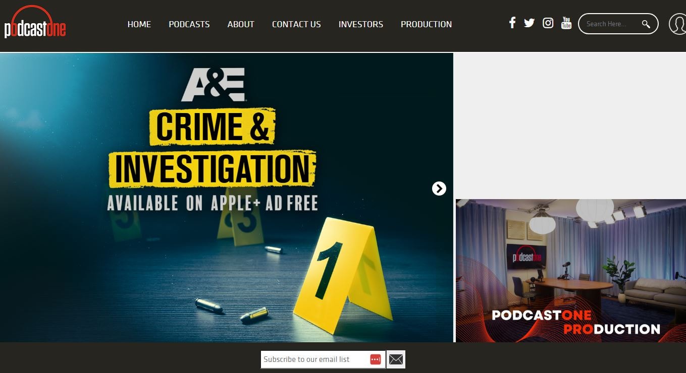 Podcast one website