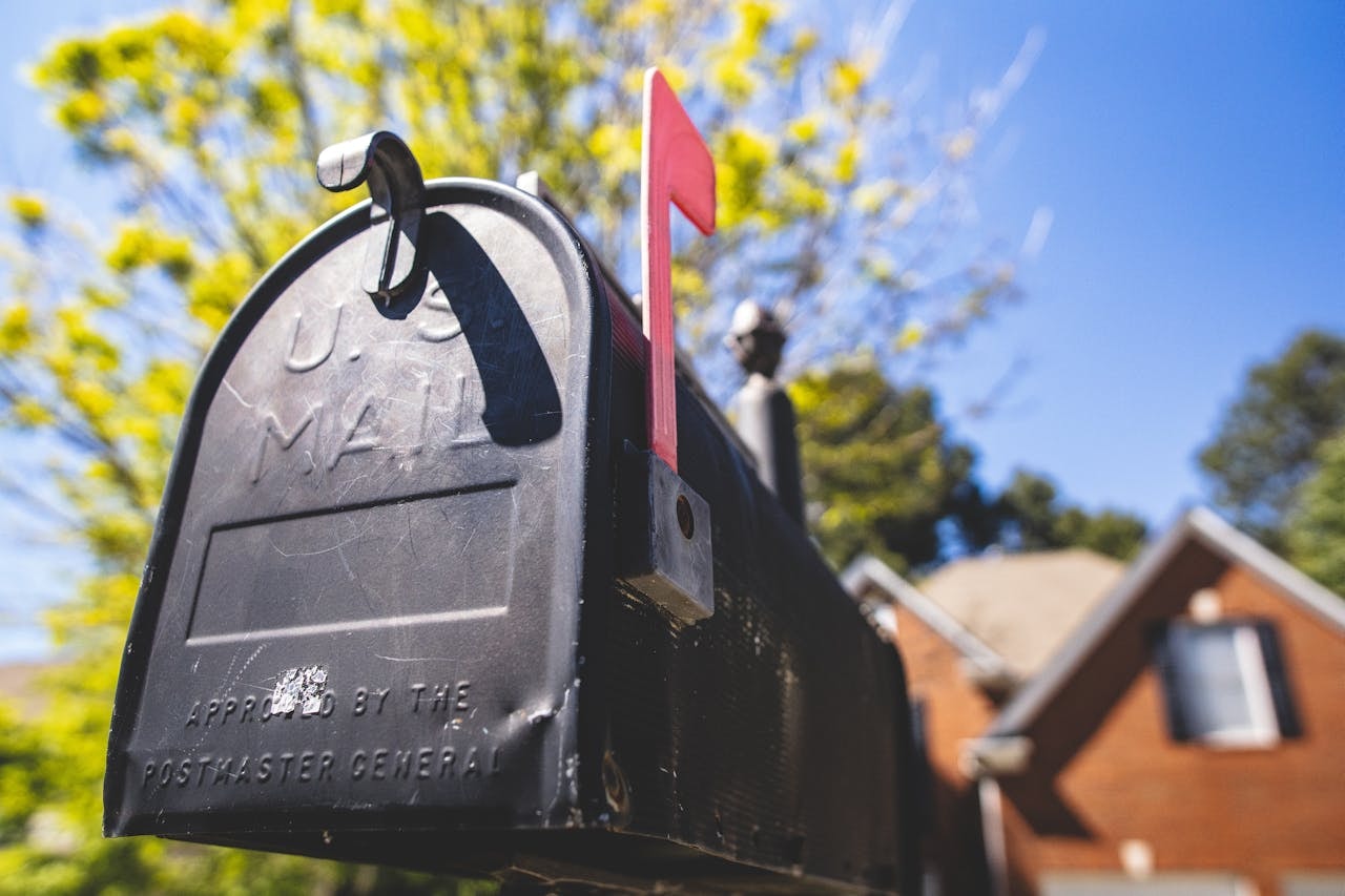 Selective focus shot of a mailbox