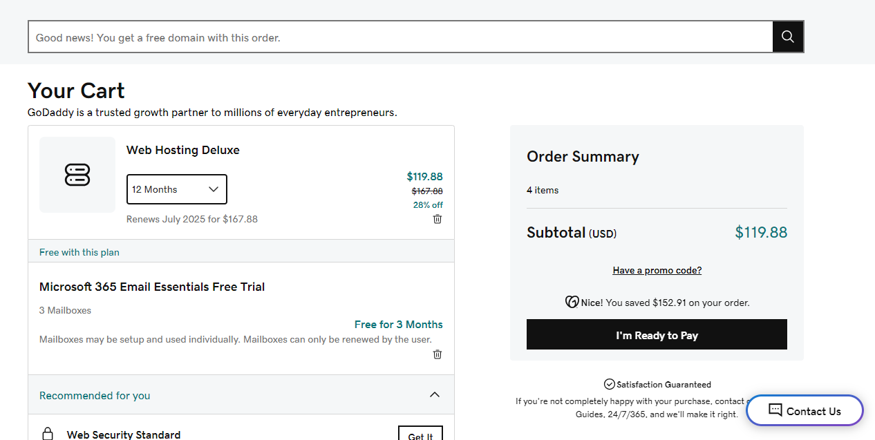 GoDaddy Renewal Coupon-German