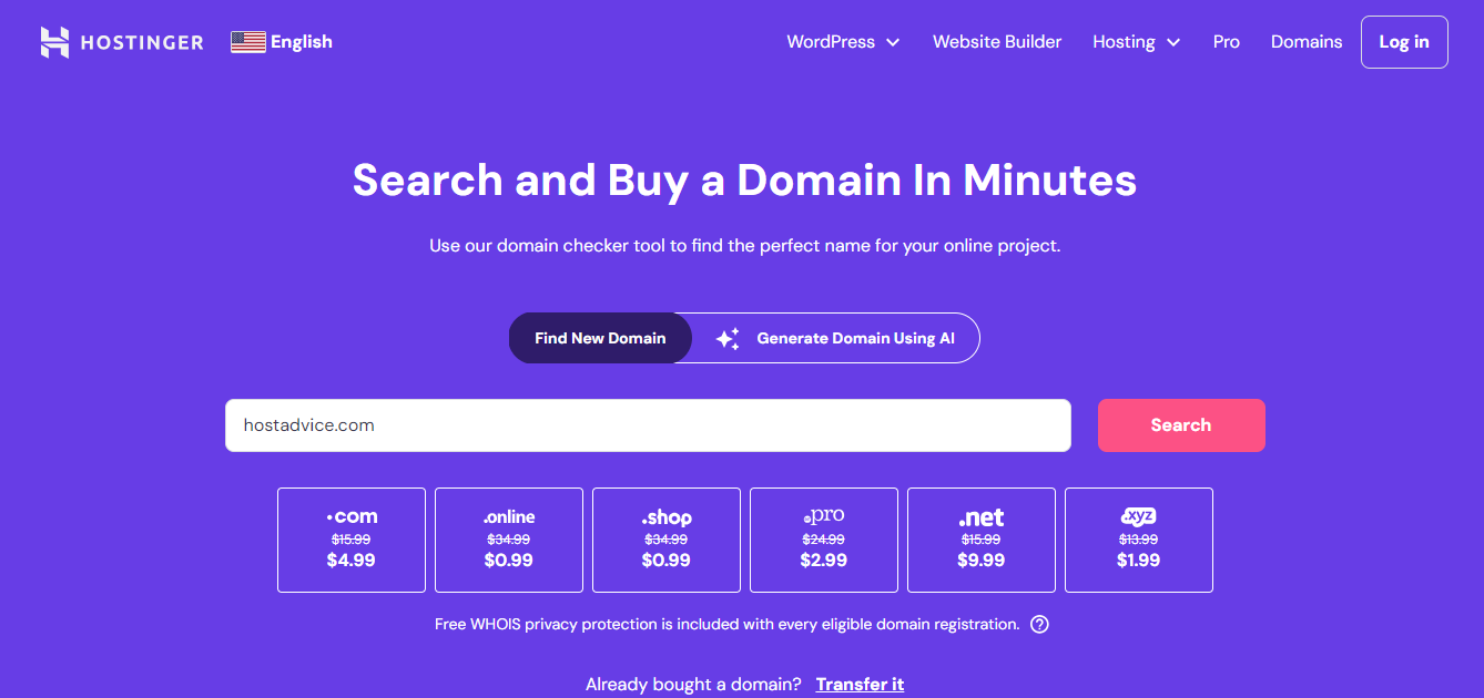 Hostinger 域名优惠券代码（83% 折扣）| 2026