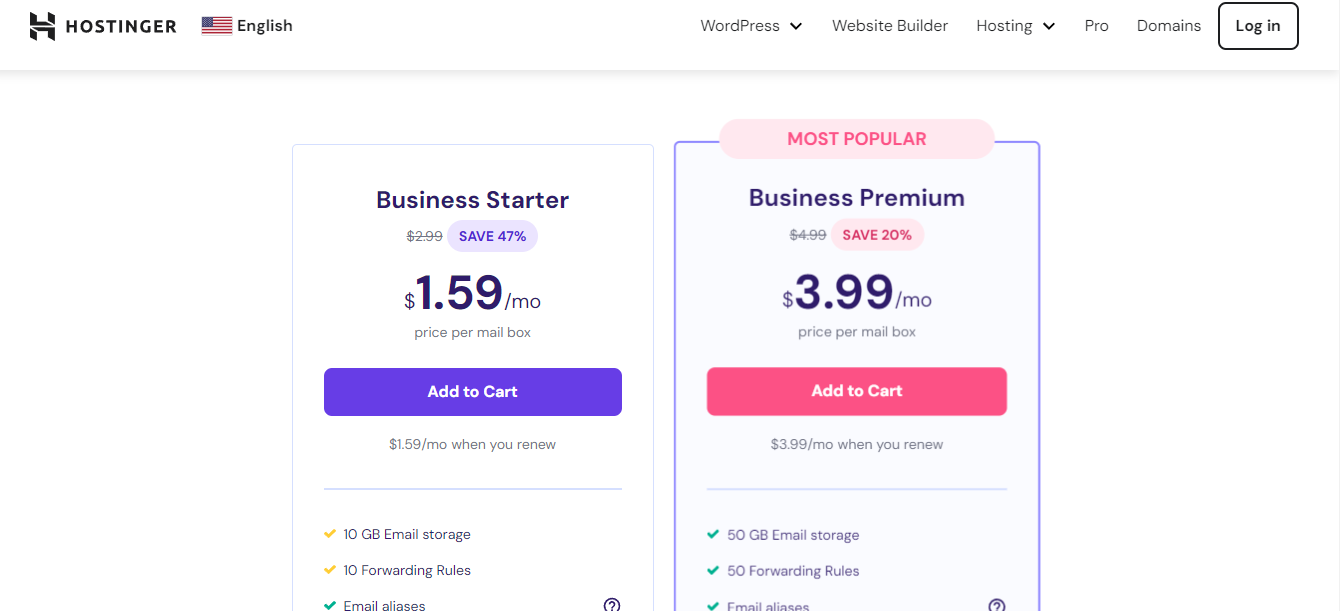 Hostinger Email Coupon Code - Vietnamese