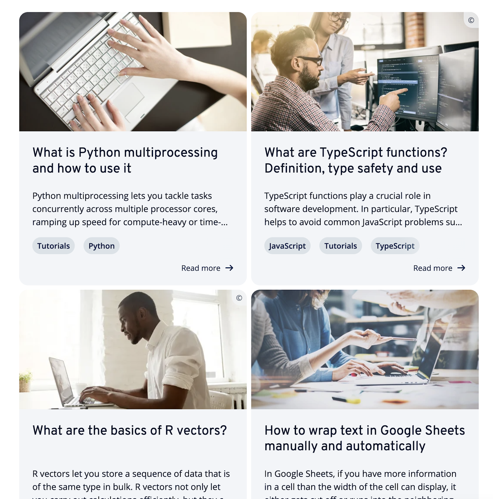 screenshot of the Digital Guide