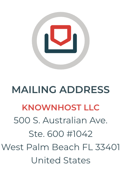 screenshot of the Mailing Address