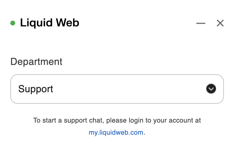 screenshot of the Online chat