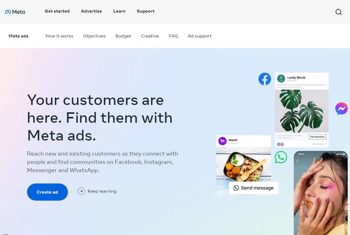 meta ads website